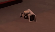 POV-Plungerman looking at a Normal Cameraman's head that suddenly was thrown at the floor.