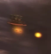 The Assailant Astro Toilet utilizing his photon cannon towards Titan Cameraman.