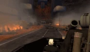 The Speargun Police Skibidi Toilet shotting a Large Cameraman with the spear launcher.
