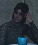 S25-SweaterFemale.png (111 KB) Sweater FemaleAppearance: 73 • Season 25 A human survivor who was saved by Camerawoman in Episode 73. In Season 25 she appeared in the cameraman base cafeteria. She was sad, so the Green Shirted Guard Cameraman sitting next to her decided to get attention for her by trying to drink coffee and spilling it on himself, and then giving Sweater Female a thumb up, which made her smile. Status: Alive