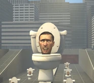 The Regular helicopter cannot be seen flying above Giant Skibidi Toilet in the fullscreen version of Episode 3.