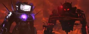 Titan TV Man and  staring at each other before the battle.