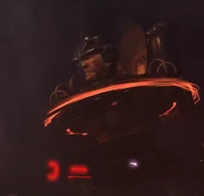 The Assailant Astro Toilet leaving the scene once his meeting with the Duchess Astro Toilet is over.