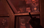 Plungerman gives a middle finger to the Toilets.
