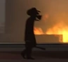 Large Cameraman using the stun baton/stun stick as a melee weapon
