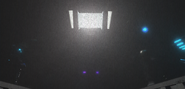 Large TV Man 2.0 talking to Buzzsaw Skibidi Mutant 3.0 inside the teleportation smoke.