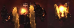 After the fight, G-Toilet 5.0 flipped off the  and fled away from the battlefield to make him chase him down.
