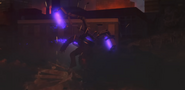 Large TV Man 2.0 sliding with an Interceptor Astro Toilet after crashing into YouTube HQ.