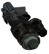 The Acid missile inside the barrel.