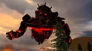 The Juggernaut expressing his anger and preparing to lunge at G-Toilet.