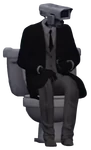 Beige Suited Cameraman