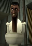 The Normal Skibidi Toilet about to attack the POV-Rover.