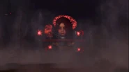 The Duchess Astro Toilet looking at the Dual Launcher Skibidi Toilet after he shot his Rocket Launcher.