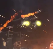 A closeup of the Artillerist Strider Skibidi Toilet utilizing one of his Rocket launchers.