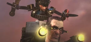 G-Toilet managing to realize that the  is trying to attack him from behind and by surprise with his .
