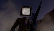 Large TV Man looking to the right.