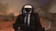Normal Cameraman 2.0 holding a Bolt rifle afther giving the equipment and agreeing to POV-Normal Cameraman.