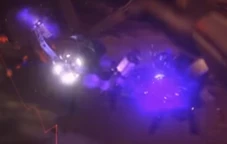  fighting and killing a Strider Astro Toilet using his 