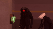 Plungerman punching Dark Speakerman.