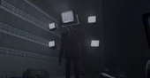 Large TV Man about to attack using his .