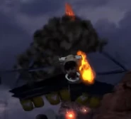 A Helicopter Acidic Bomber Skibidi Toilet destroyed by Titan Speakerman 2.0.