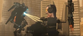 G-Toilet attempting to damage 's  with his .