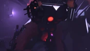 Titan TV Man telling Titan Speakerman to calm down and get upgrades first.