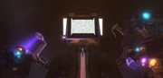 Large TV Man looking at the battlefield after the squad's arrival.