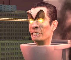 G-Toilet attacking the  with the help of his .