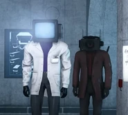 Ditto, but the Scientist TV Man has the device on.