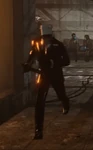 Black Suited Scientist Cameraman