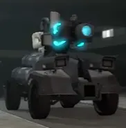 Ele prestes á atirar contra os infectados e contra o mutante skibidi