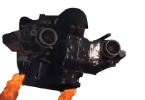 Реактивный двухлазерный Скибиди Туалет в балаклаве