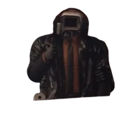 Камерамен в оранжевой рубашке