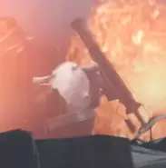 Один из Перехватяиков Астро Туалетов стреляя своими лазерами по Армии Скибиди Туалетов: цбивает также и антагониста-протагониста.