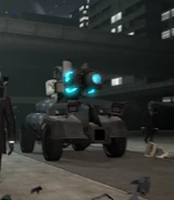 Бронированная машина агентов .png (363 КБ) Бронированная машина в начале эпизода в сопровождении Агентов (на мосту сверху видно ТВ Мена)