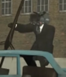 Большой Камерамен указывает цель Камере-Пауку или POV-Камерамена