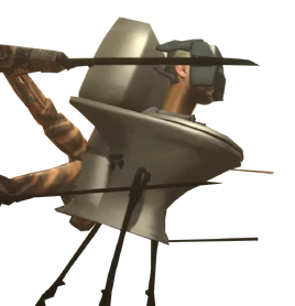 Strider toilet with katanas