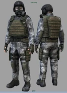 Солдат HECU в полный рост с противогазом XM-40