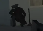 Прячется от Зараженного Титана Спикермена и Скибиди Туалетов.