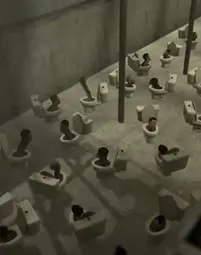 Скибидисты прячутся в укрытии