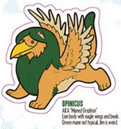 An Opinicus (Jim), taken from the "Know Your Gryphons" Sticker Sheet