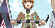 Kyoko in her bike with outfit