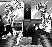 Yashiro and kyoko inside the limo