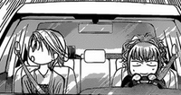 Kyoko and Jelly in the car