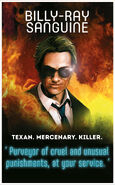 The Billy-Ray Sanguine character card from the Skulduggery Pleasant website.