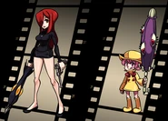 Parasoul and Umbrella holding Krieg and Hungern respectively