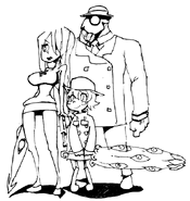 Concept art of Parasoul and Umbrella wielding their living weapons