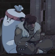 The Ryu look-alike with his punching bag