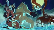 Albus and Horace defending Eliza from Double